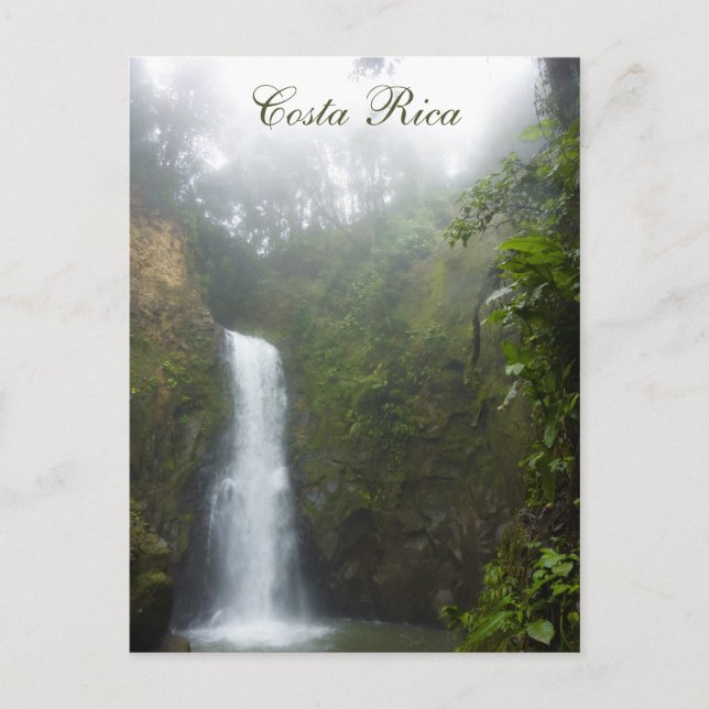 Postal Postcarta de cataratas de Costa Rica (Anverso)