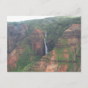 Postal Postcarta de cataratas de la montaña Kauai