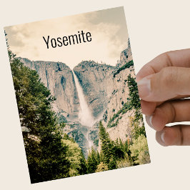 Postal Postcarta de cataratas del Parque Nacional Yosemit