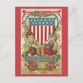 Postal Postcarta de celebración del 4 de julio de 1909 de