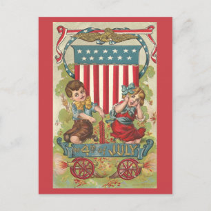 Postal Postcarta de celebración del 4 de julio de 1909 de