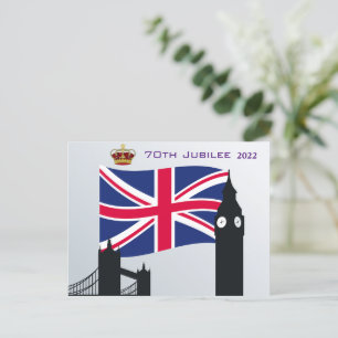 Postal Postcarta de celebración del 70 de julio de 2022