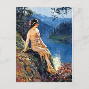 Postal Postcarta de Chicas de calendario de las Madres de