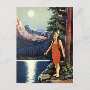 Postal Postcarta de Chicas de calendario de las Madres de