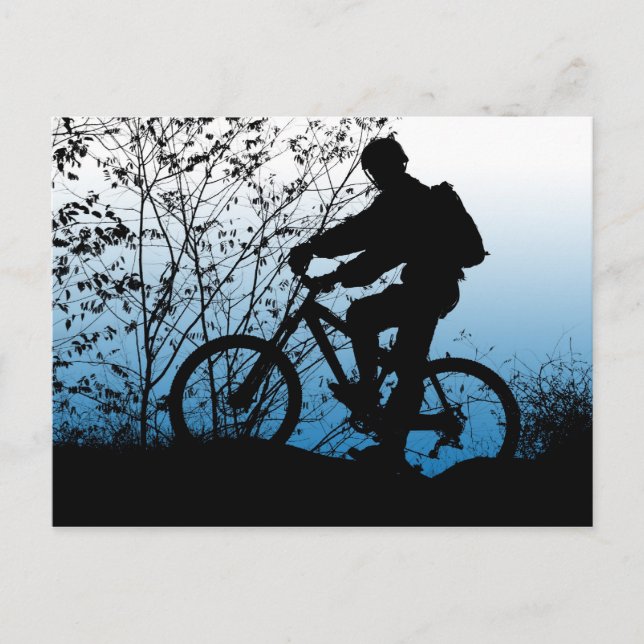 Postal Postcarta de ciclismo de montaña (Anverso)