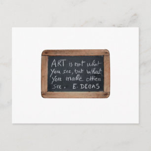 Postal Postcarta de citas de artista de Ardoise 03