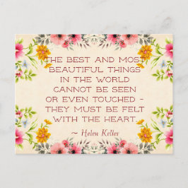 Postal Postcarta de citas Helen Keller