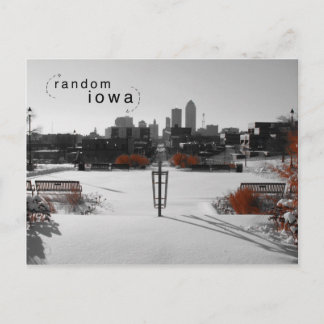 Postal Postcarta de color Des Moines Iowa