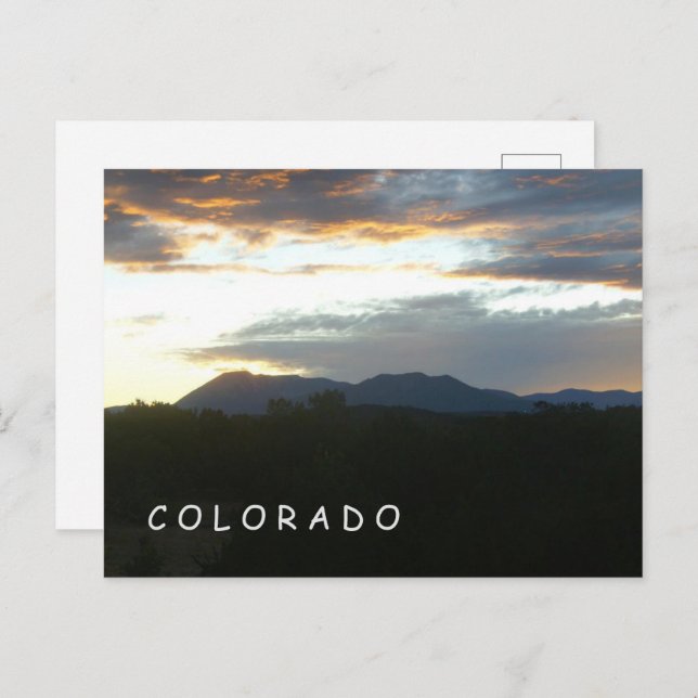Postal Postcarta de Colorado Sunset (Anverso / Reverso)