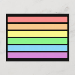 Postal Postcarta de colores de bandera arcoiris del orgul