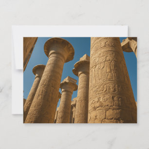 Postal Postcarta de columnas sagradas del templo jeroglíf