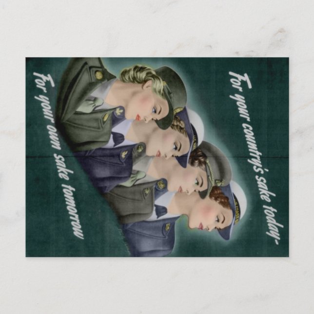 Postal Postcarta de contratación de la Segunda Guerra Mun (Anverso)