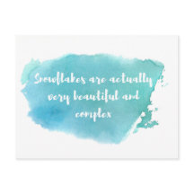 Postcarta de copo de nieve liberal