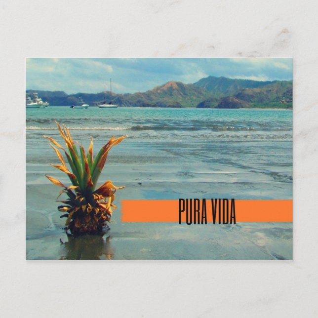 Postal Postcarta de Costa Rica Pura Vida (Anverso)