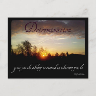 Postal Postcarta de cotización Inspiradora de determinaci