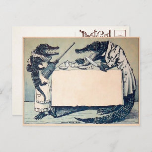 Postal Postcarta de Crocodiles con argumentos de época
