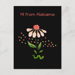 Postal Postcarta de Cute Alabama Daisy