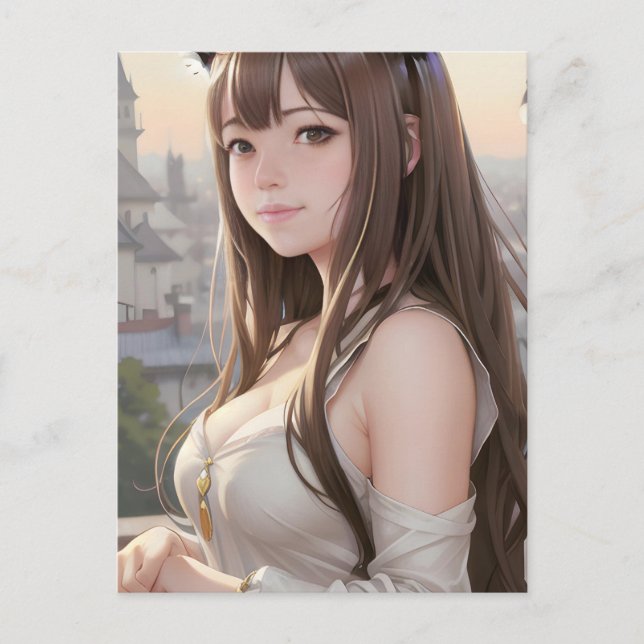 Postal Postcarta de cute anime (Anverso)