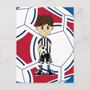 Postal Postcarta de Cute Soccer Boy