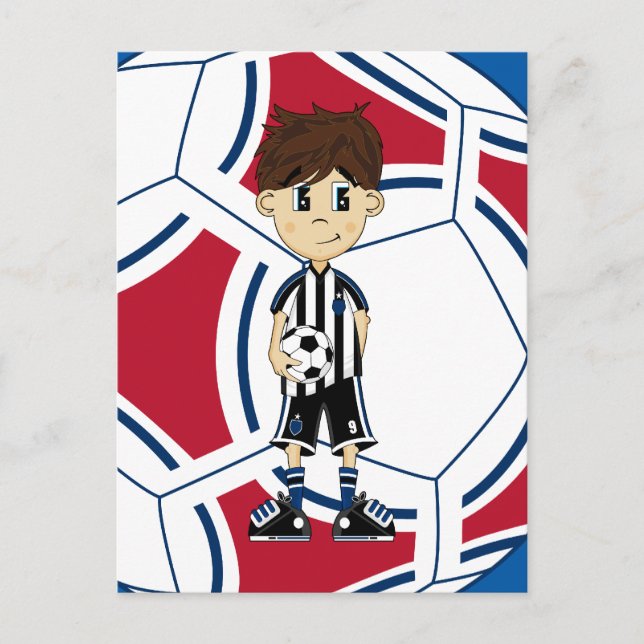 Postal Postcarta de Cute Soccer Boy (Anverso)