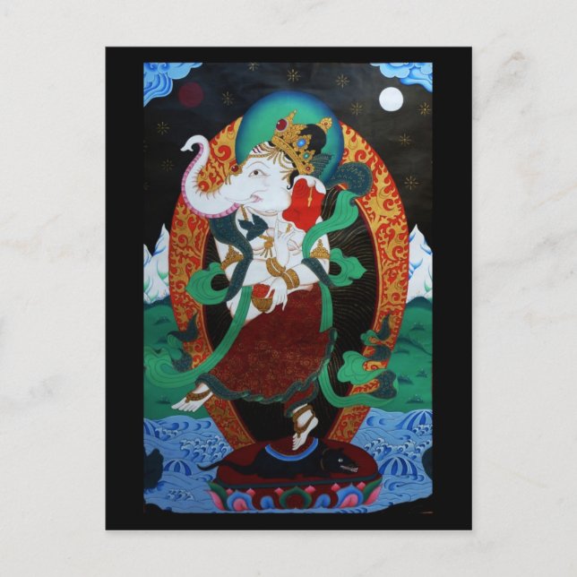 Postal Postcarta de Dancing Ganesh (Anverso)