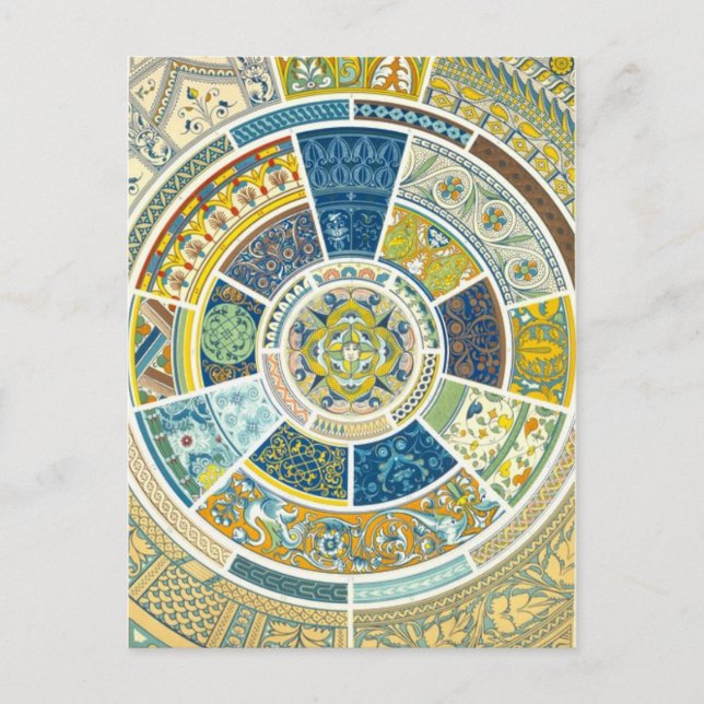 Postal Postcarta de decoración de cerámica renacentista (Anverso)