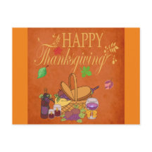 Postcarta de decoración de otoño