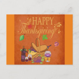 Postal Postcarta de decoración de otoño