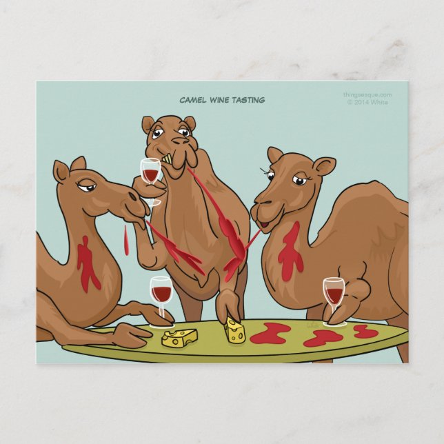 Postal Postcarta de degustación de vino de camello (Anverso)