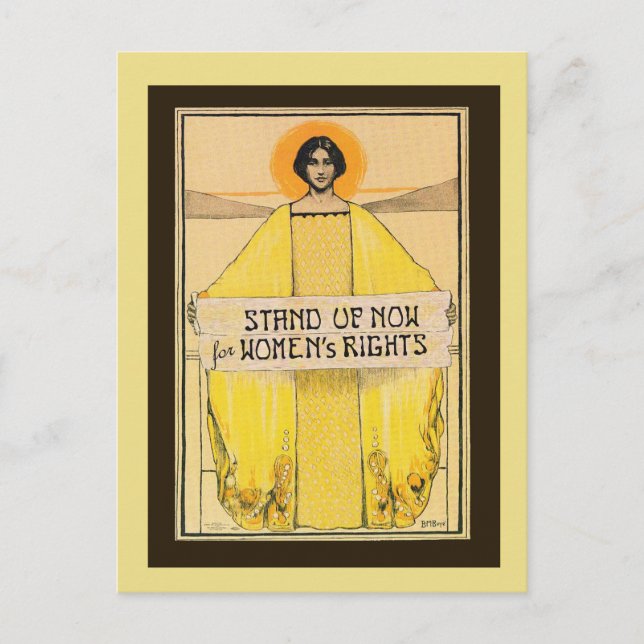 Postal Postcarta de derechos de las mujeres de arte venti (Anverso)