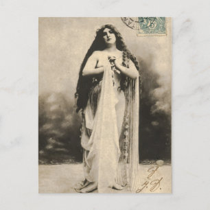 Postal Postcarta de diosa etérea vintage