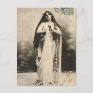 Postal Postcarta de diosa etérea vintage