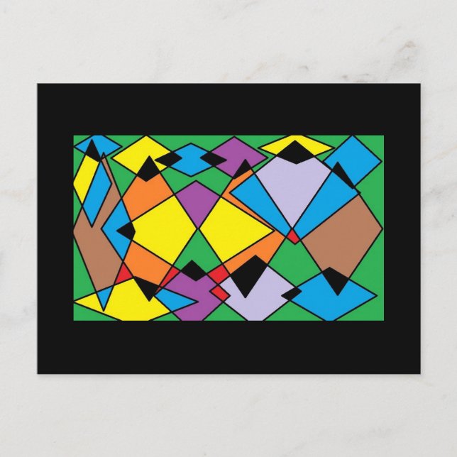 Postal Postcarta de diseño artístico de diamantes (Anverso)