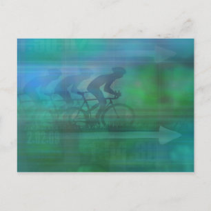 Postal Postcarta de diseño de ciclismo