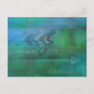 Postal Postcarta de diseño de ciclismo