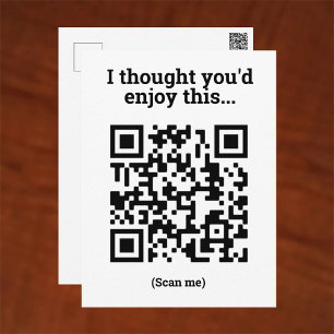 Postal Postcarta de diseño de código QR
