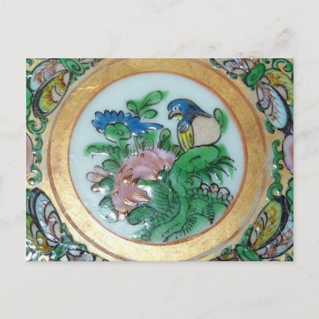 Postal Postcarta de diseño de cosecha oriental (Anverso)