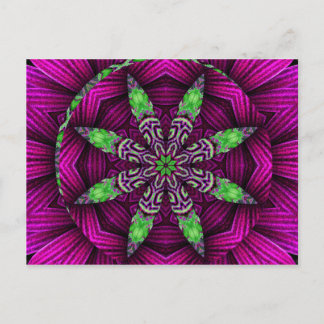 Postal Postcarta de diseño de Mandala floral Kaleidoscópi