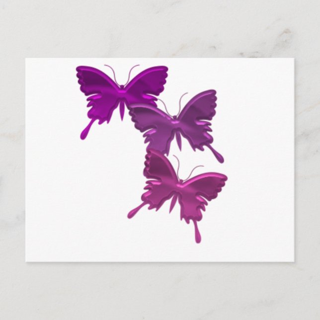 Postal Postcarta de diseño de mariposa púrpura (Anverso)