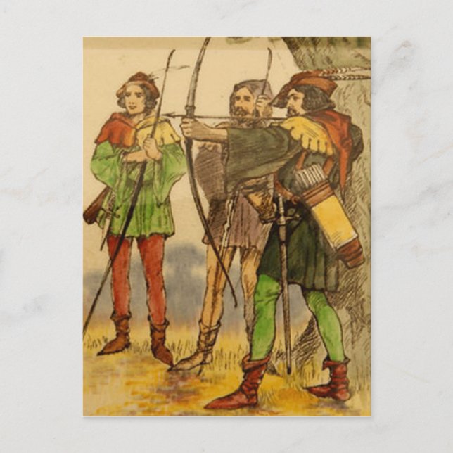 Postal Postcarta de diseño para Robin Hood Vintage (Anverso)