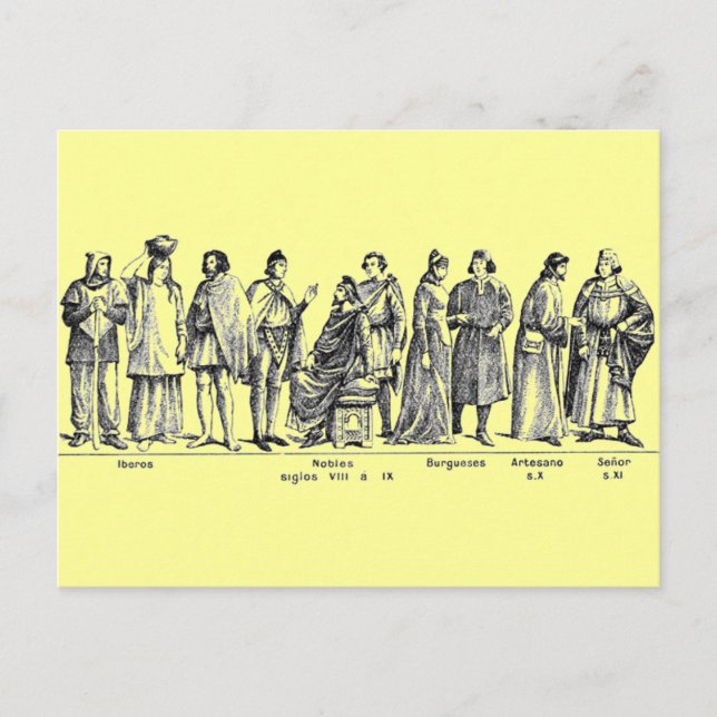 Postal Postcarta de disfraces históricos (Anverso)