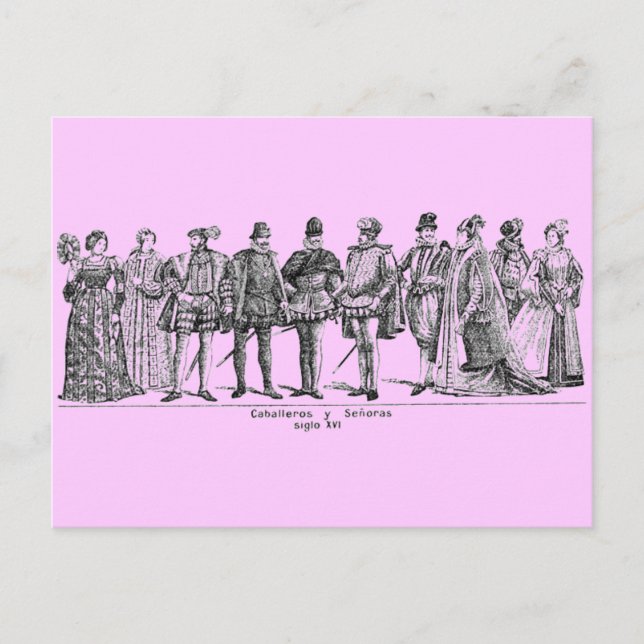 Postal Postcarta de disfraces históricos (Anverso)