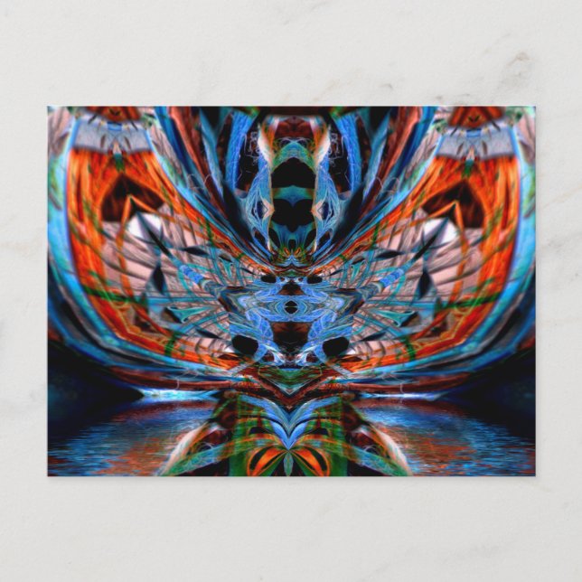 Postal Postcarta de DragonFly Psychedelic (Anverso)