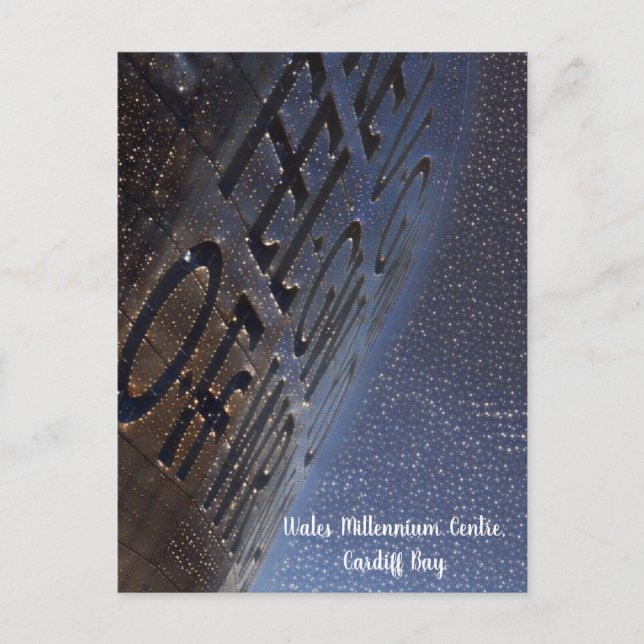 Postal Postcarta de efecto estelar del Centro del Milenio (Anverso)
