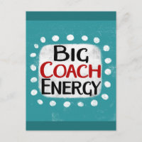 Postcarta de energía para entrenadores grandes