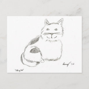 Postal Postcarta de esbozo Kitty