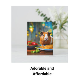 Postal Postcarta de espagueti de cerdo de Guinea