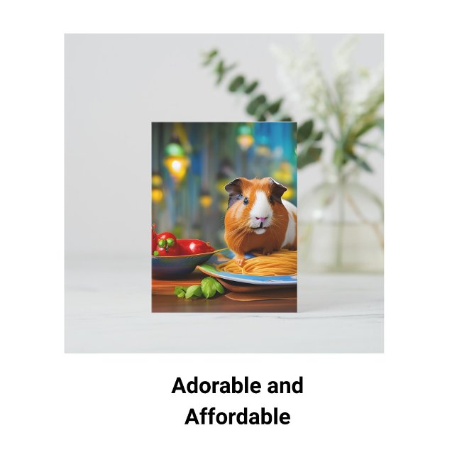 Postal Postcarta de espagueti de cerdo de Guinea (Subido por el creador)