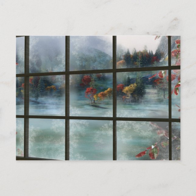 Postal Postcarta de espuma de otoño de Cwm (Anverso)