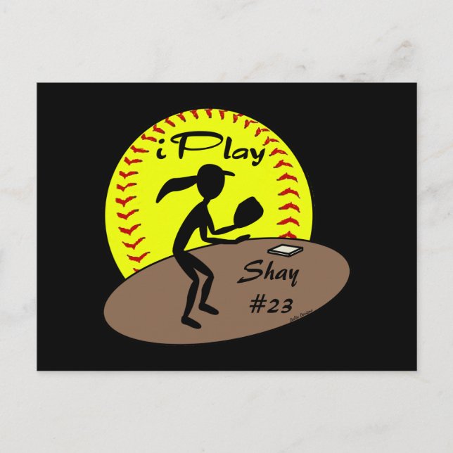 Postal Postcarta de Fastpitch Softball (Anverso)